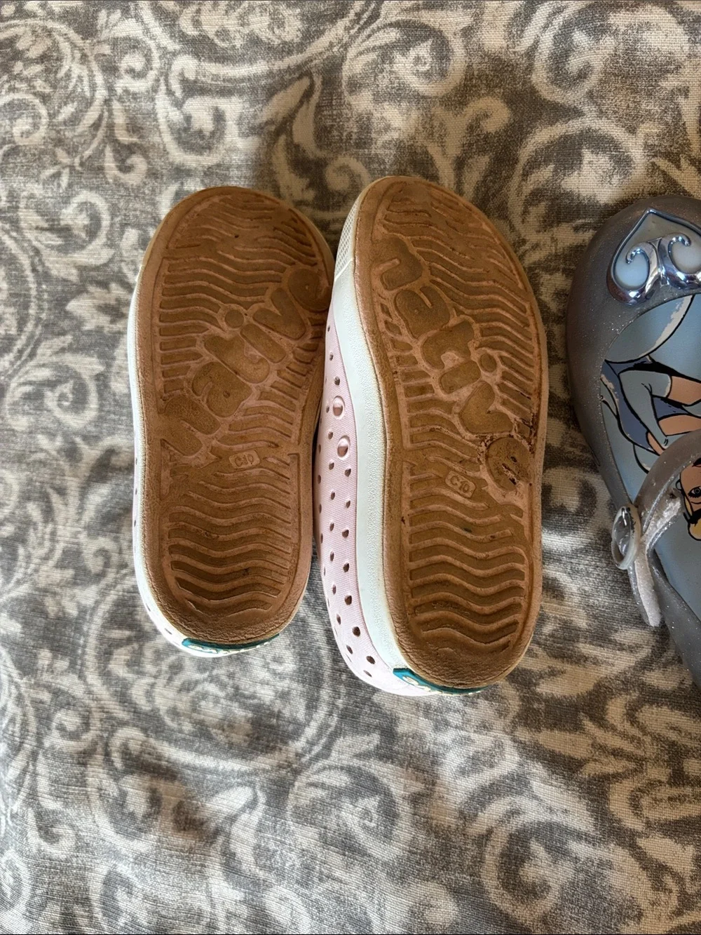 Native Kids Pink Slip-On Sandals and Mini Melissa Cinderella Flats